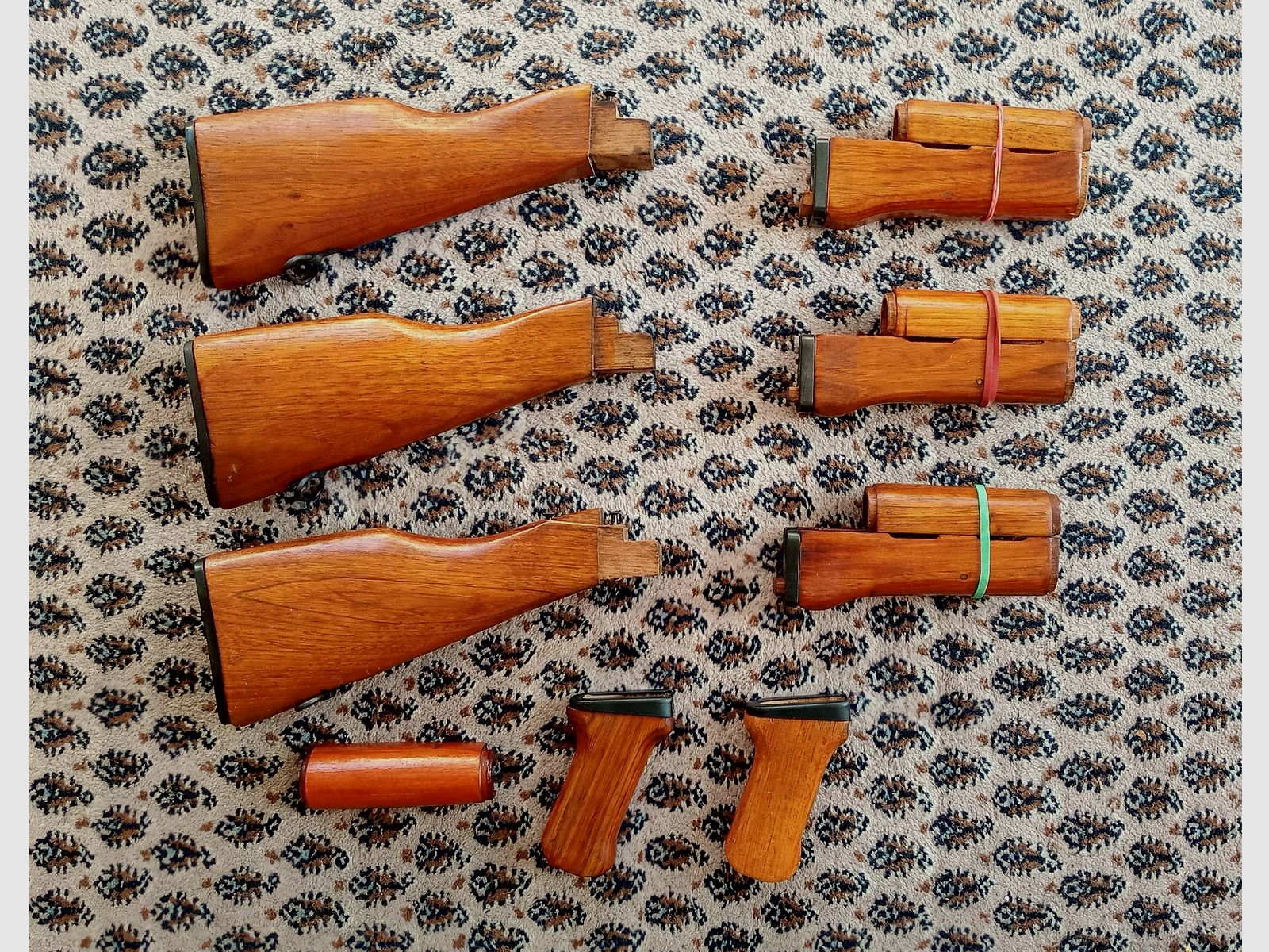 Chinesische Type-56 Schaft-Set aus "Chu-Wood" / Festschaft + Handschutz / Sino AK47  // Norinco SDM Polytech NEDI / Typ 56 