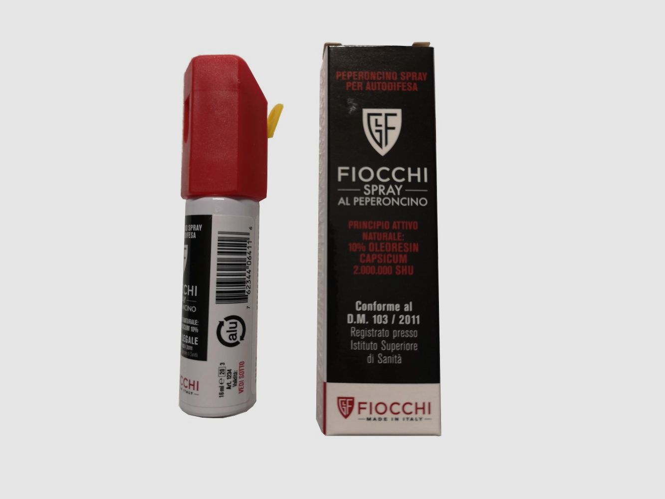 SPRAY AU PIMENT FIOCCHI OLEORESIN CAPSICUM 2.000.000 SHU SPRAY DE DÉFENSE PERSONNELLE