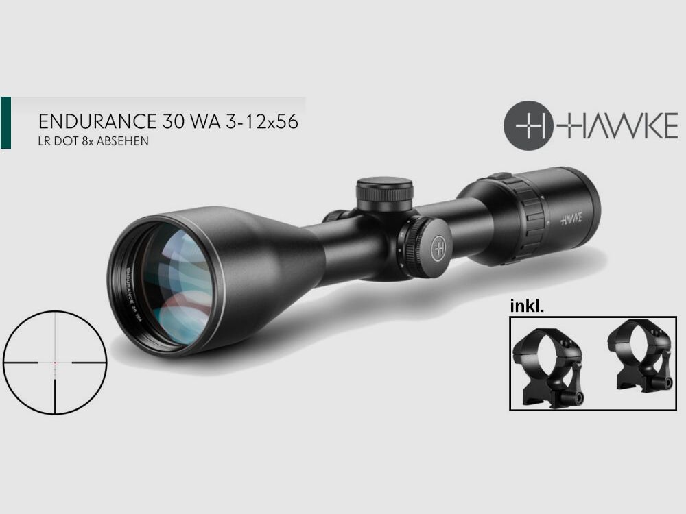 Brenner Komplettpaket: BR20 B&H Prohunter Lochschaft mit Hawke Endurance 3-12x56 fertig montiert