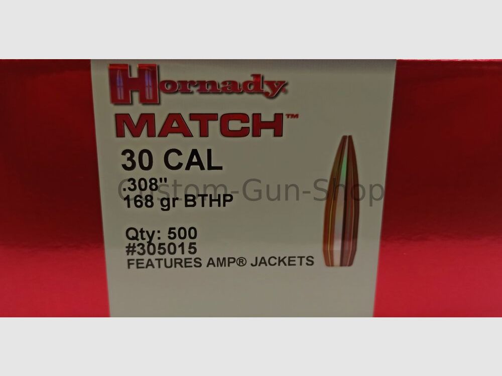 Hornady BTHP 168Gr Match Geschosse