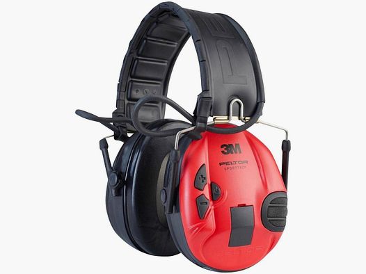 3M Peltor Aktivgehörschutz SportTac Rot/Schwarz