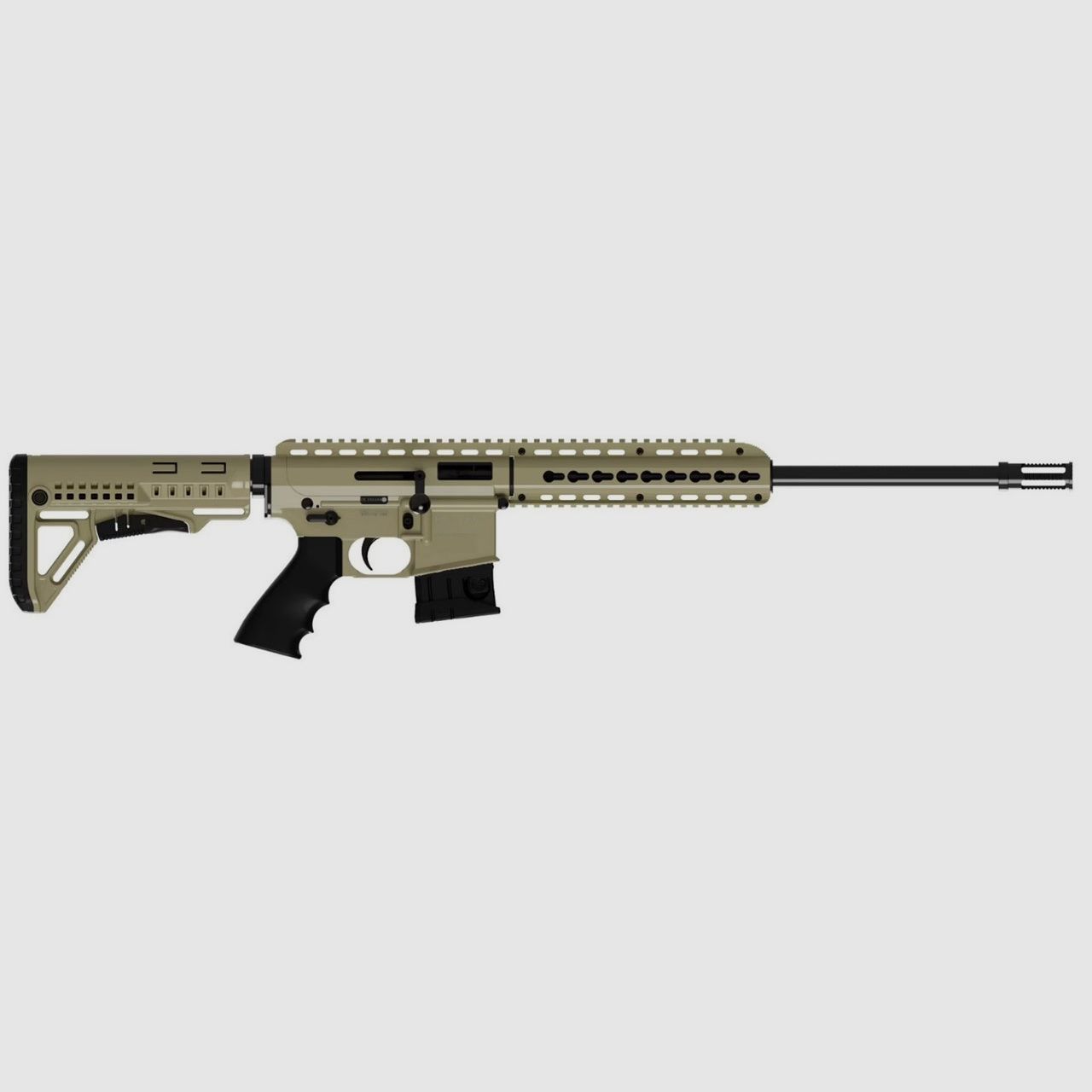 PALLAS BA15-22 Gen 3, kal. .22LR KK grendelgeweer, Desert, 47 cm looplengte