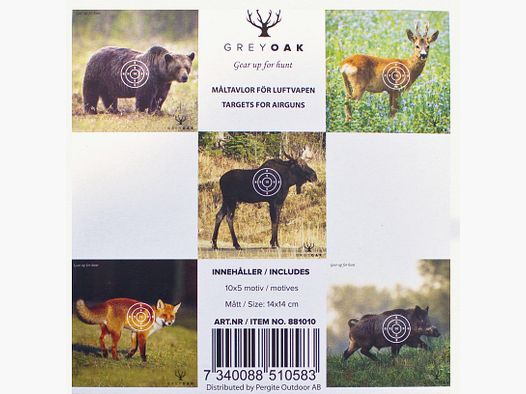 Pergite animal pattern pinboard 14x14 cm 50 pack