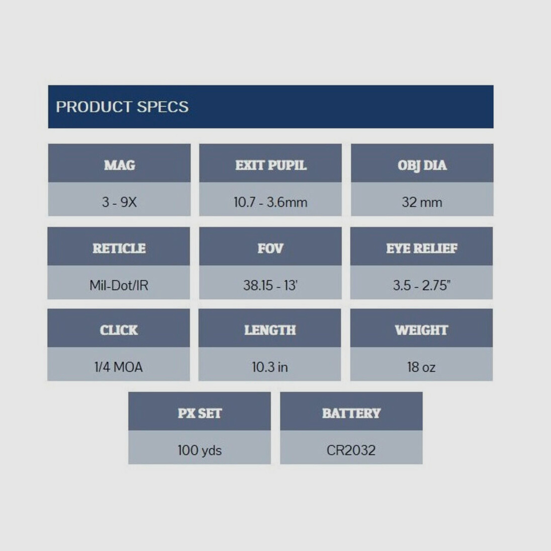 Sun Optics USA Tri-Rail 3-9x32 Mil-Dot/IR
