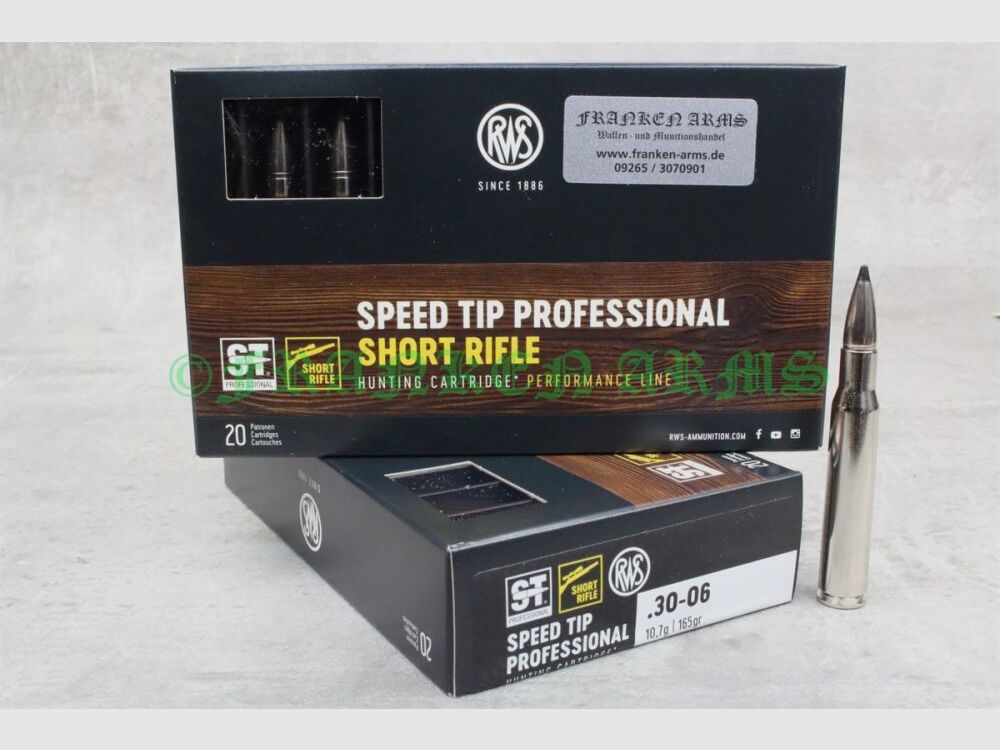RWS Short Rifle Speed Tip Pro .30-06 Spr. 165gr. 10,7g 20 Stück Staffelpreise