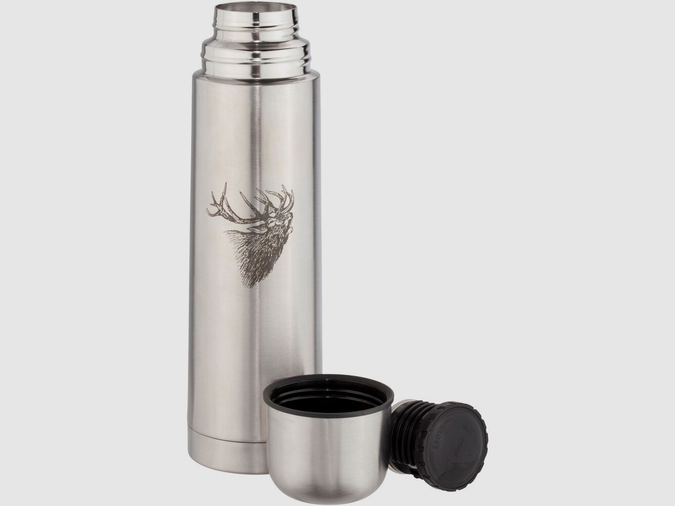 BEIER Isolierflasche aus Edelstahl mit Tiermotiv, 700 ml (Hirsch), Bild 2 von 2