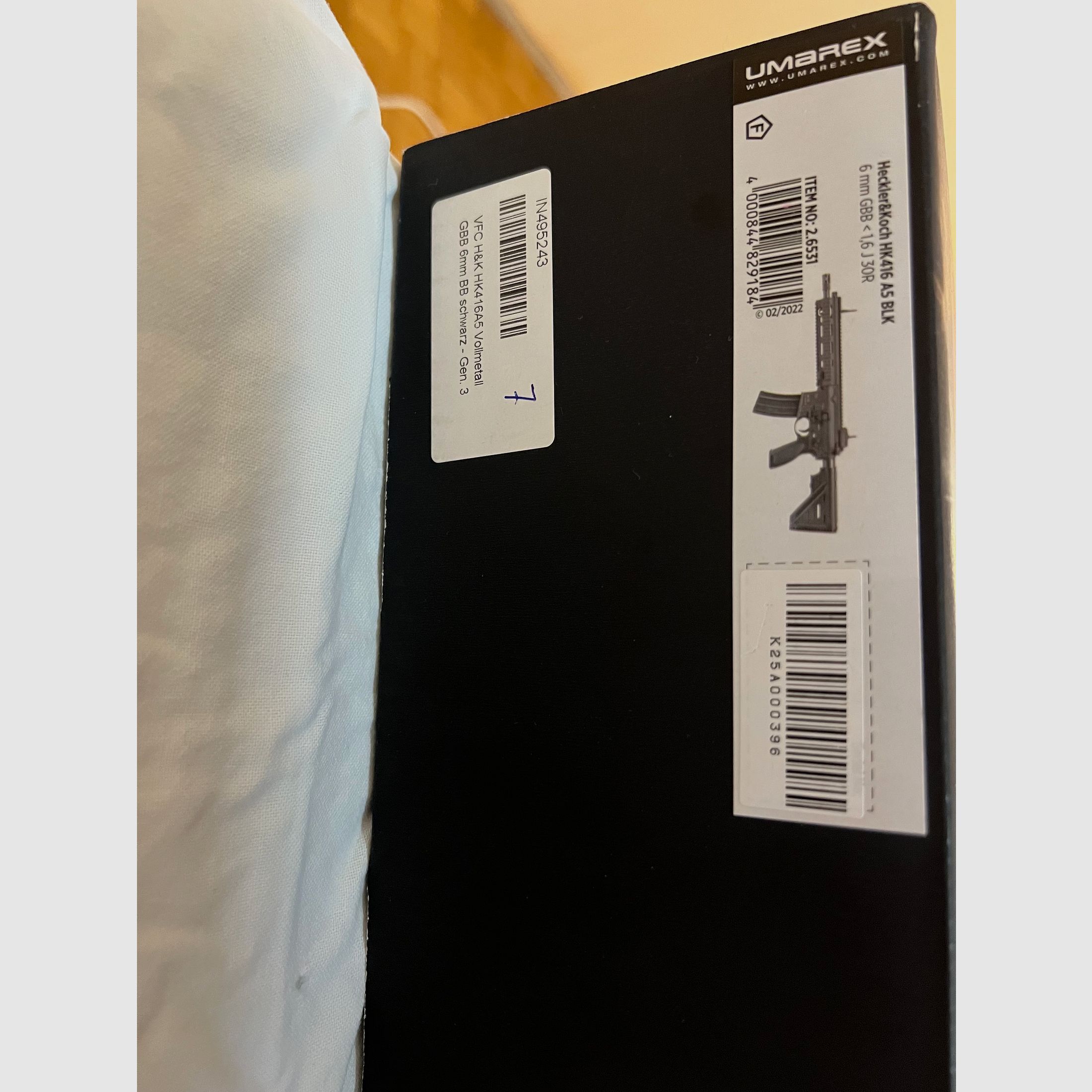 Umarex VFC Heckler & Koch HK416 A5 Airsoft Vollmetall Gas-Blow-Back 6mm BB nero - Generazione 3 nuovo leggermente graffiato handguard NP 650€