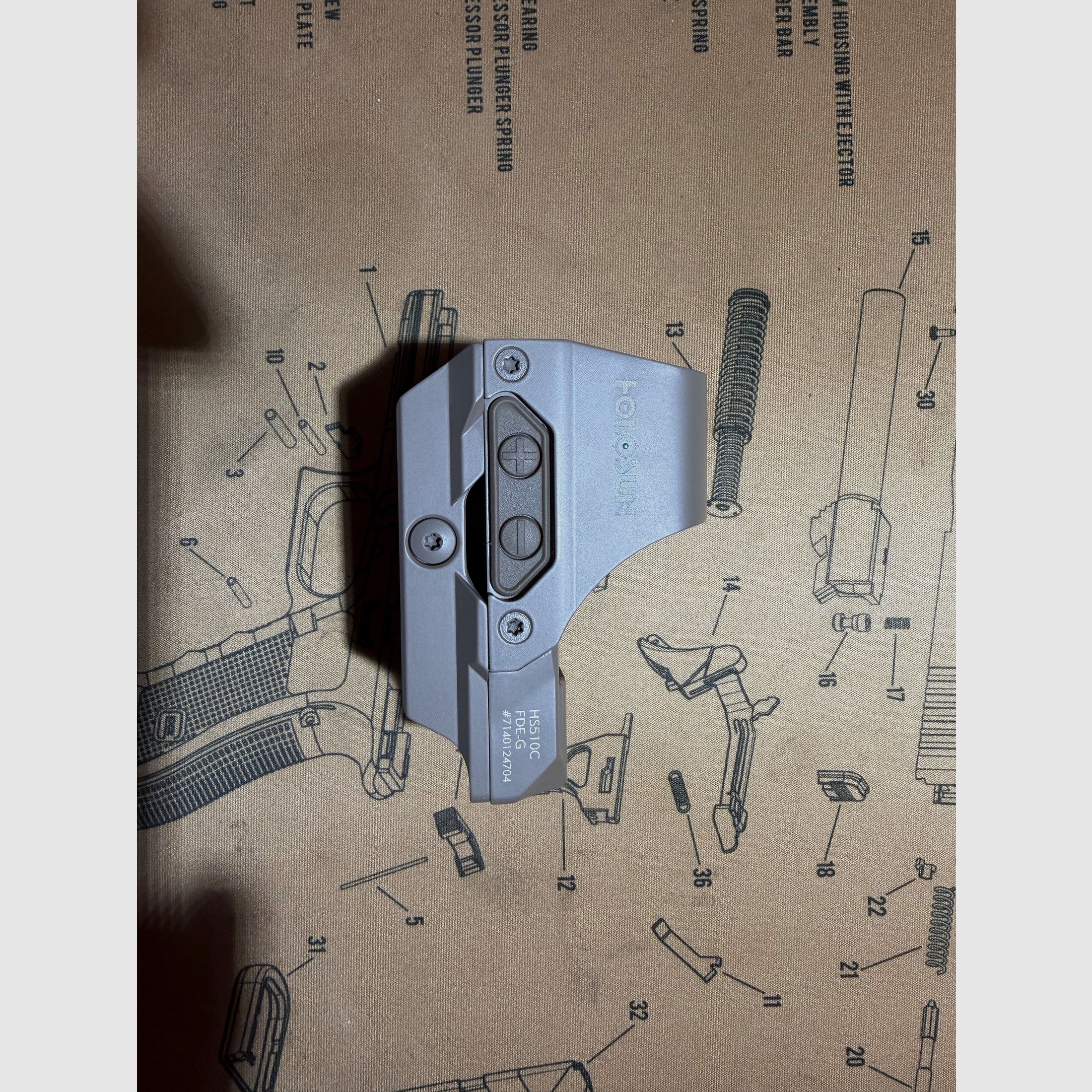  Holosun HS 510 C-GR-FDE  visor réflex