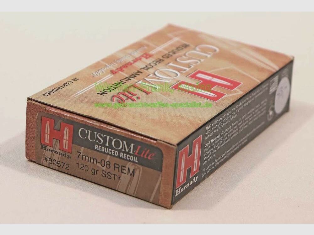Hornady / USA Rifle Cartridges Custom Lite 7mm-08Rem