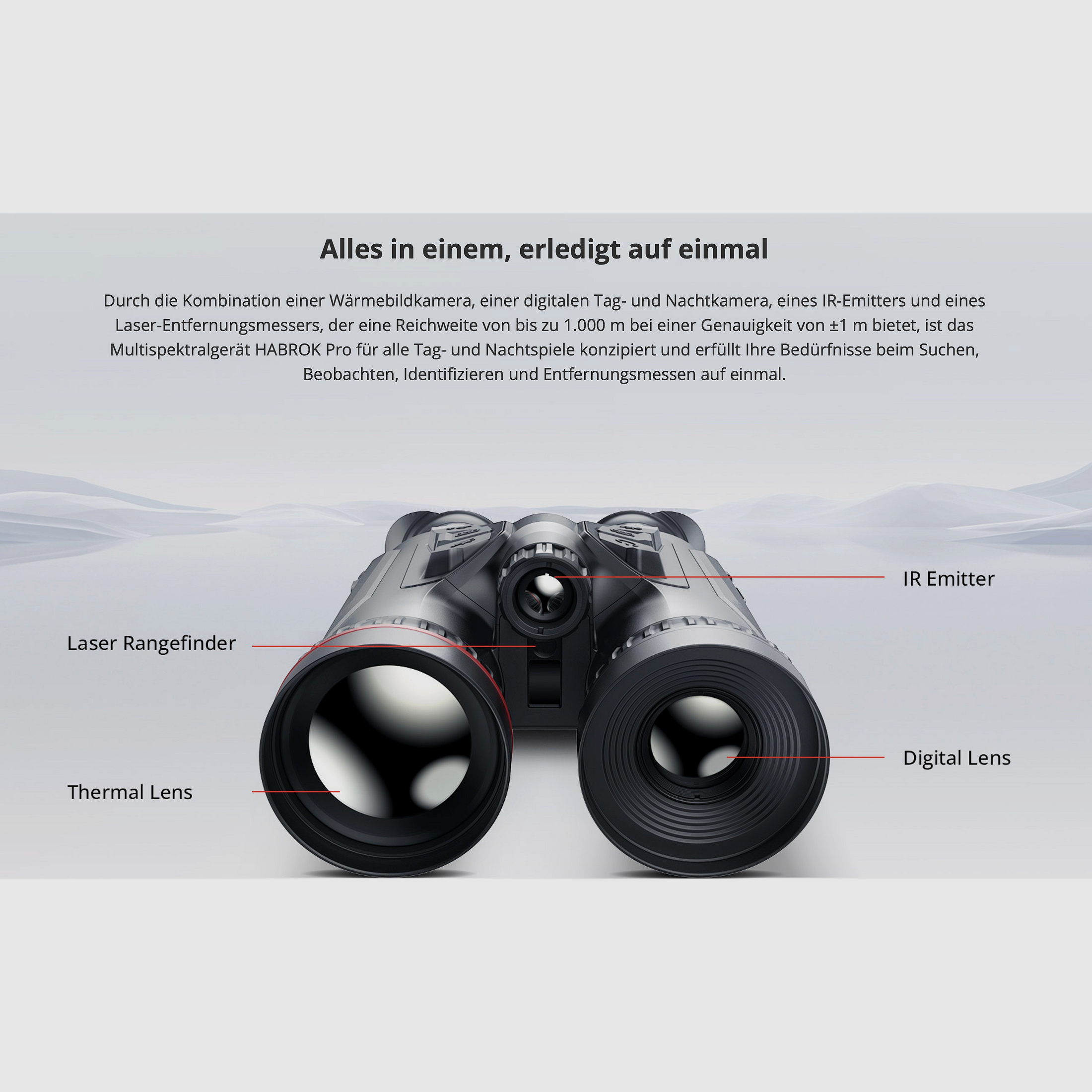 Hikmicro Binocular Habrok Pro HQ50LN Wärmebild Nachtsicht Digitalkamera 1920 × 1080 OLED