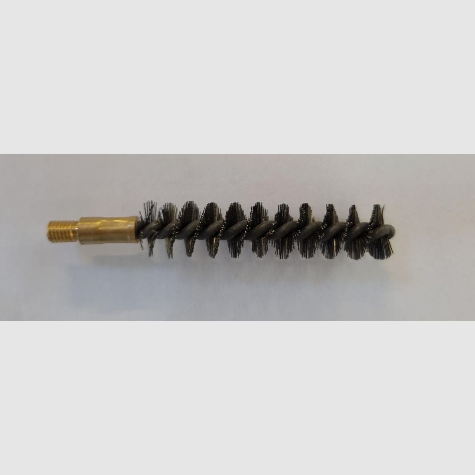Steel wire brush with external thread