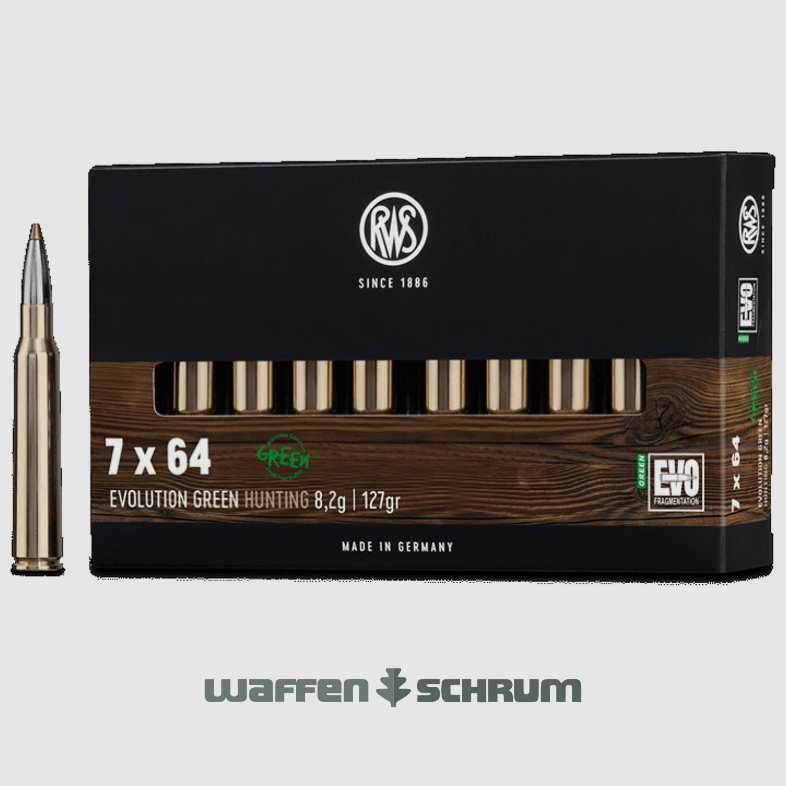 RWS Evo Green 8.2g - 127gr 7x64