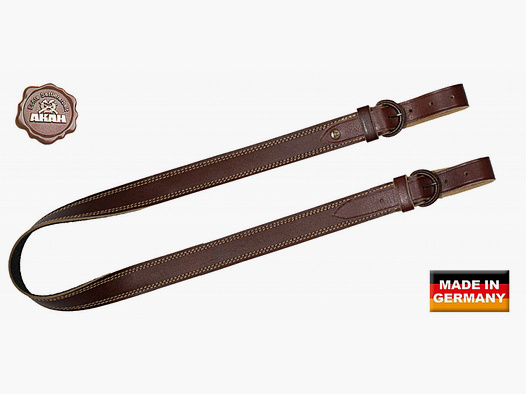 Gewehrriemen VOLLRINDLEDER 30mm breit | rutschfest & handgenäht! | Länge 105cm (verstellbar) > NEU!