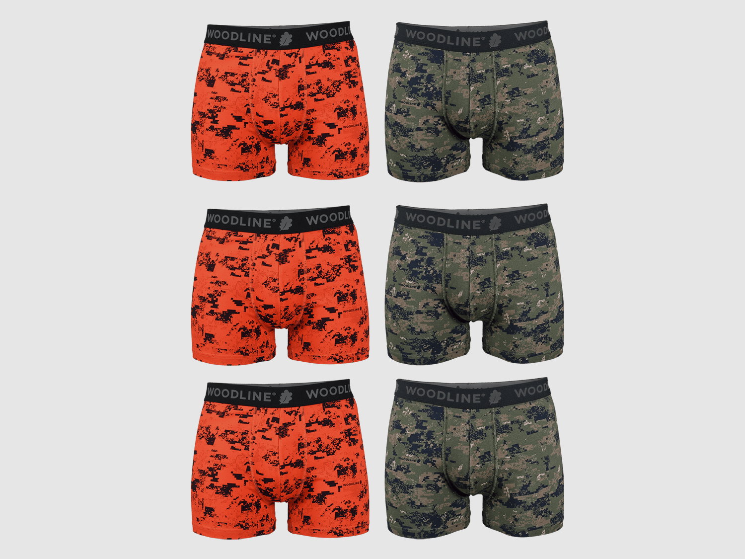 Woodline Boxershorts Camo 6er-Pack