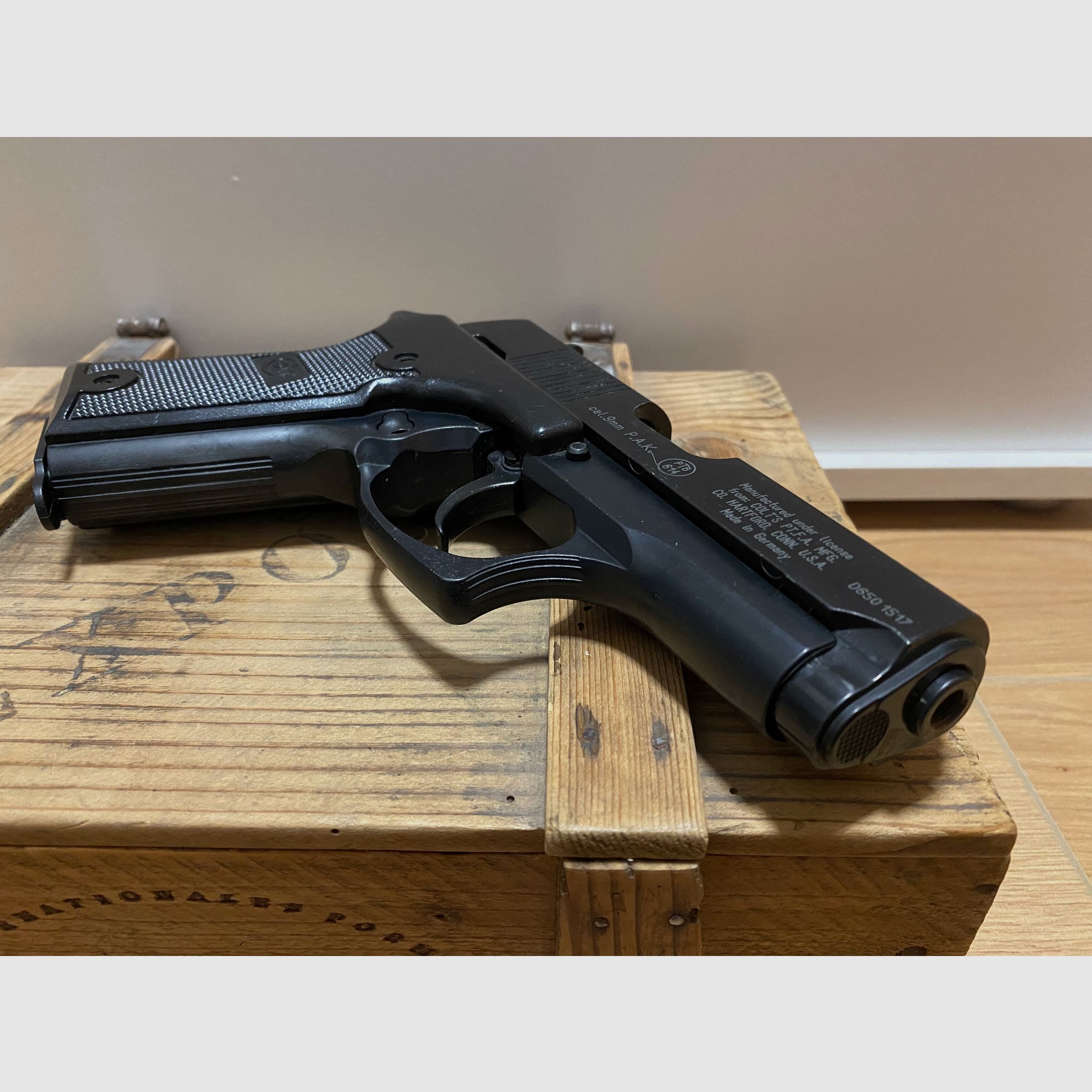 Colt Double Eagle 9mm P.A.K. blank firing