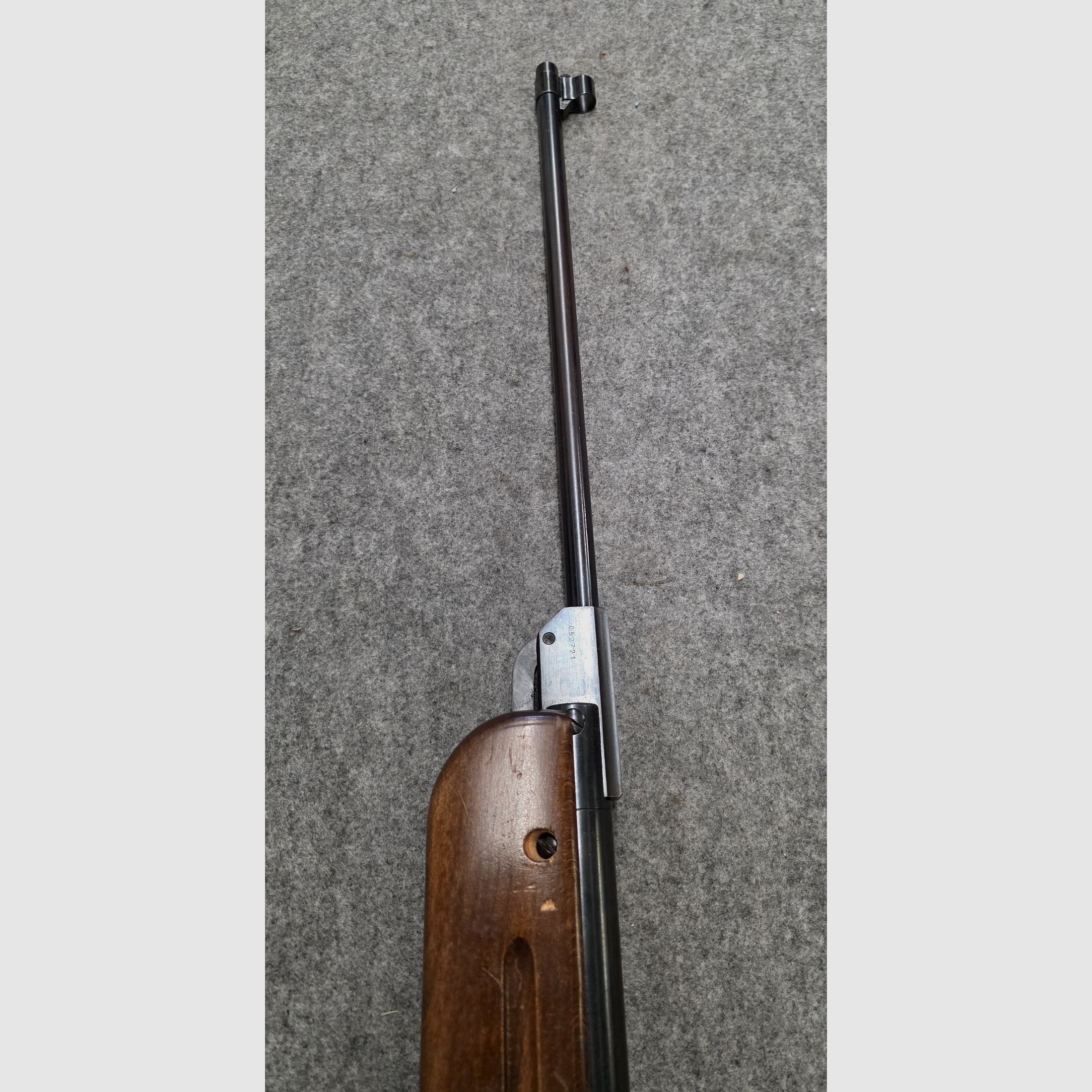 Fucile ad aria compressa molto vecchio Walther Mod. 53 Knicker con diottra senza marchio F degli anni '50/'60 cal. 4,5mm Diabolo, immagine 11 di 11