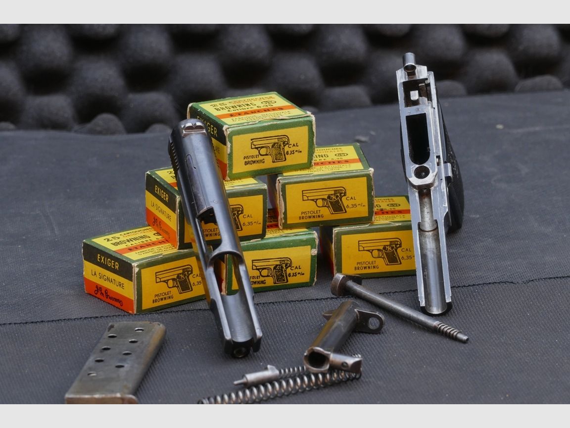 Mauser 1910, 765 mm Browning, nośnik części zamiennych, lufa powiększona.