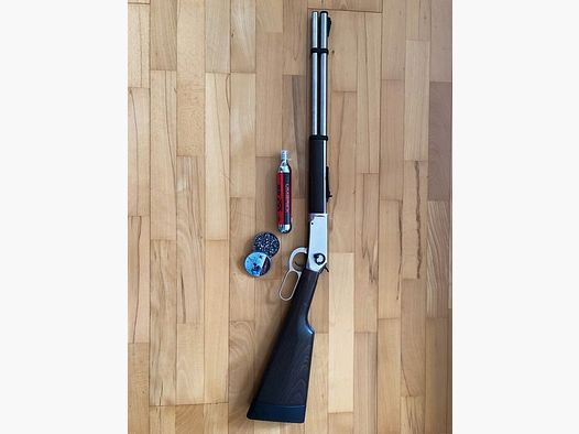 Walther Lever Action Steel Finish CO2 Gewehr 4,5 mm Diabolo  88g Co2 Patrone + eine Dose Diabolos SET