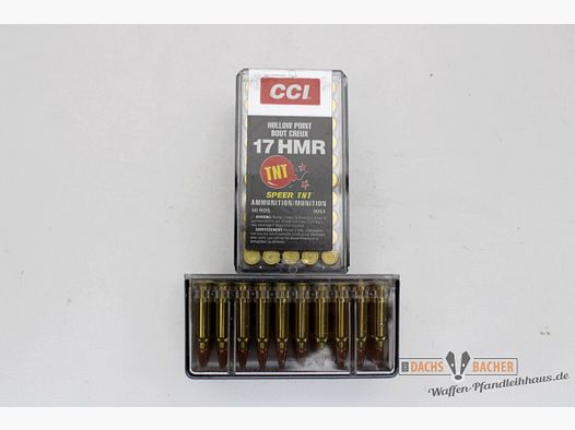 CCI .17 HMR Speer 17gr HP BC Hollow Point Bout Creux 50 Schuß