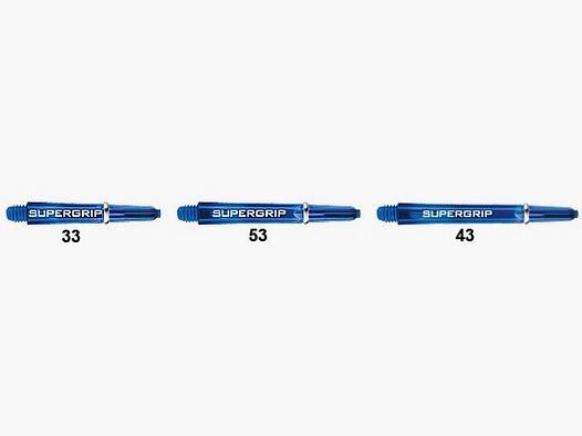 Harrows Darts Technology Supergrip Shafts bleu court=33mm Dart et Accessoires