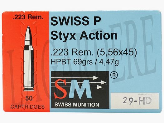 RUAG-SWISSP DEFENCE SWISS P. STYX ACTION (Patrone mit Geschoss)