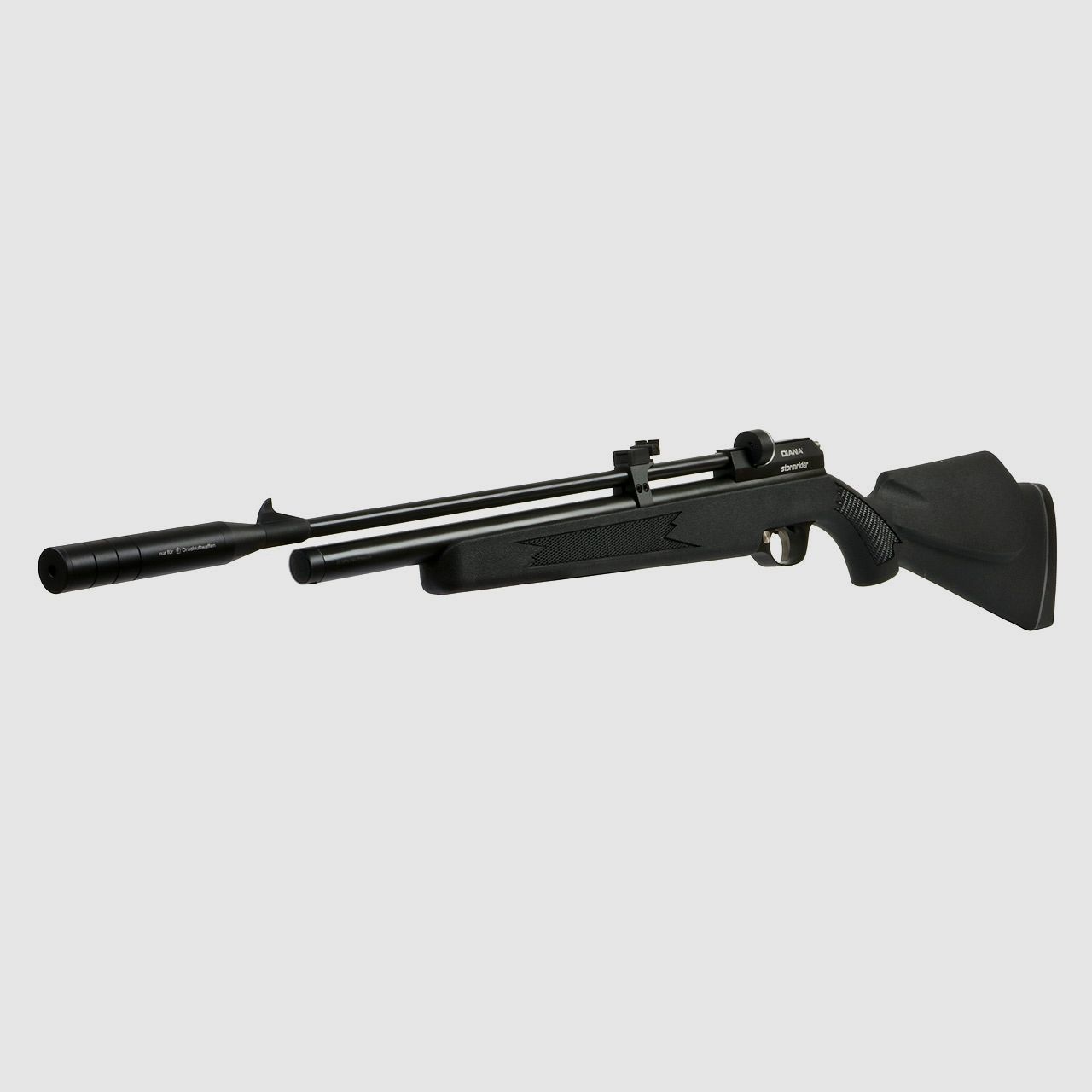 Pressluftgewehr Diana Stormrider Black schwarzer Kunststoffschaft 9 Schuss Magazin SchalldĂ¤mpfer Kaliber 4,5 mm (P18)