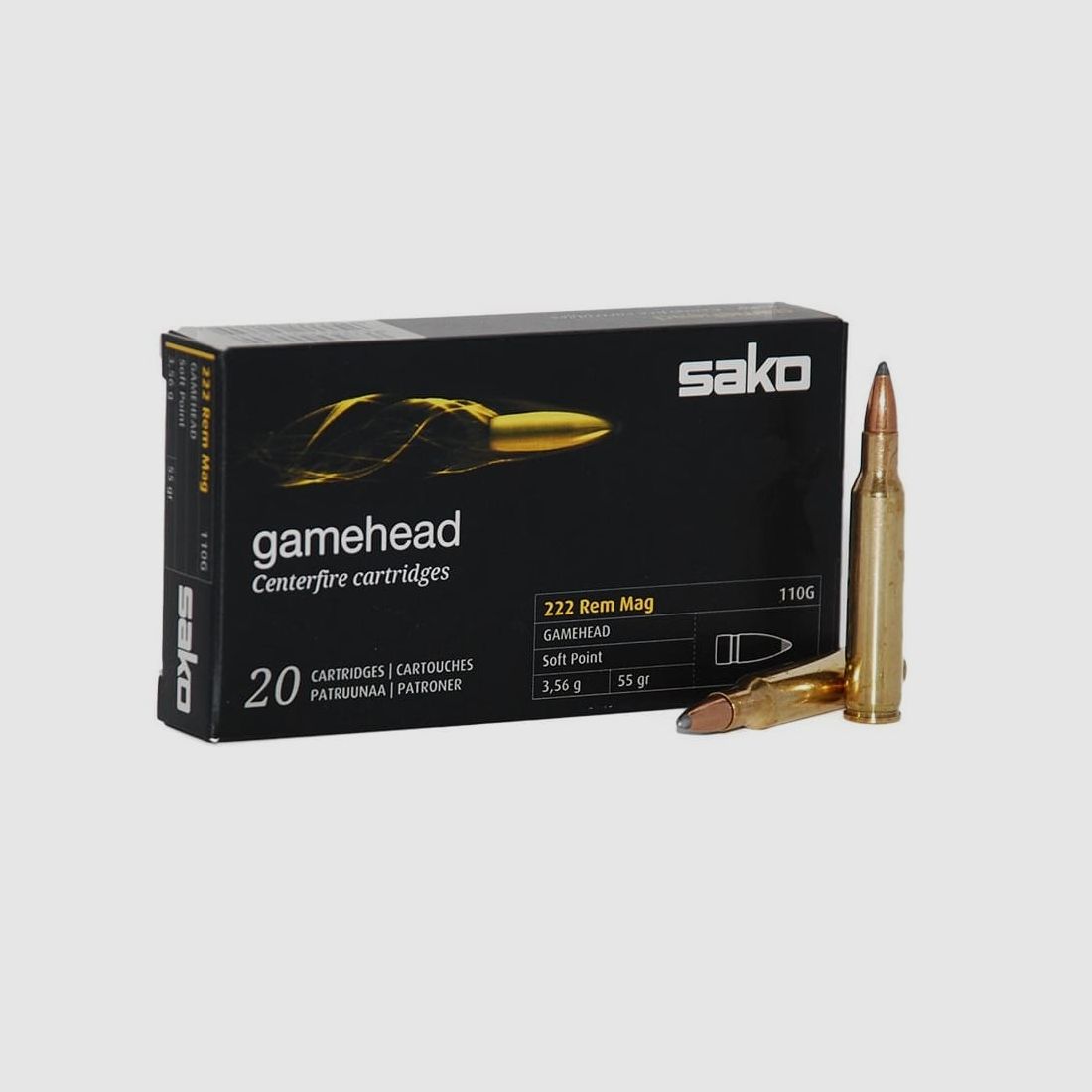 Sako 222 Rem Mag GAMEHEAD 55gr (20 Stk.)