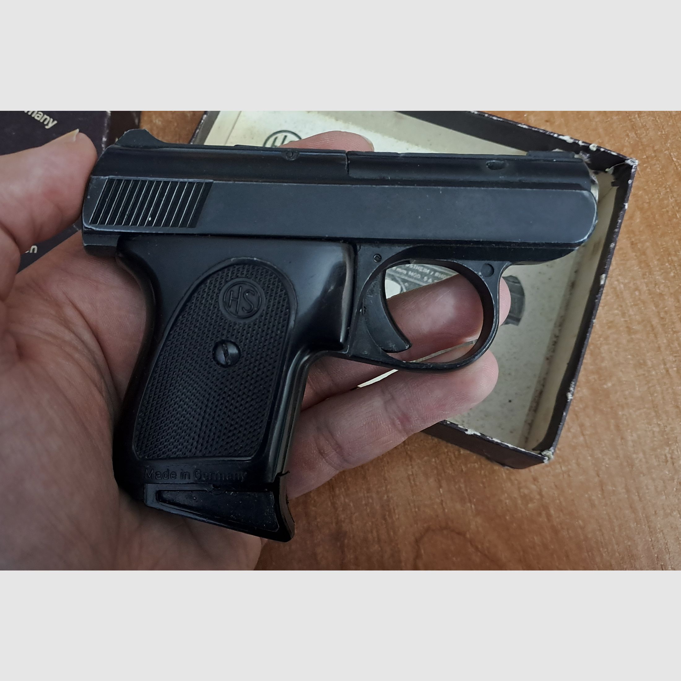 HS Mod.5 S pistolet startowy kal. 8 mm Knall/ PTB 99-69 z 1971 roku!