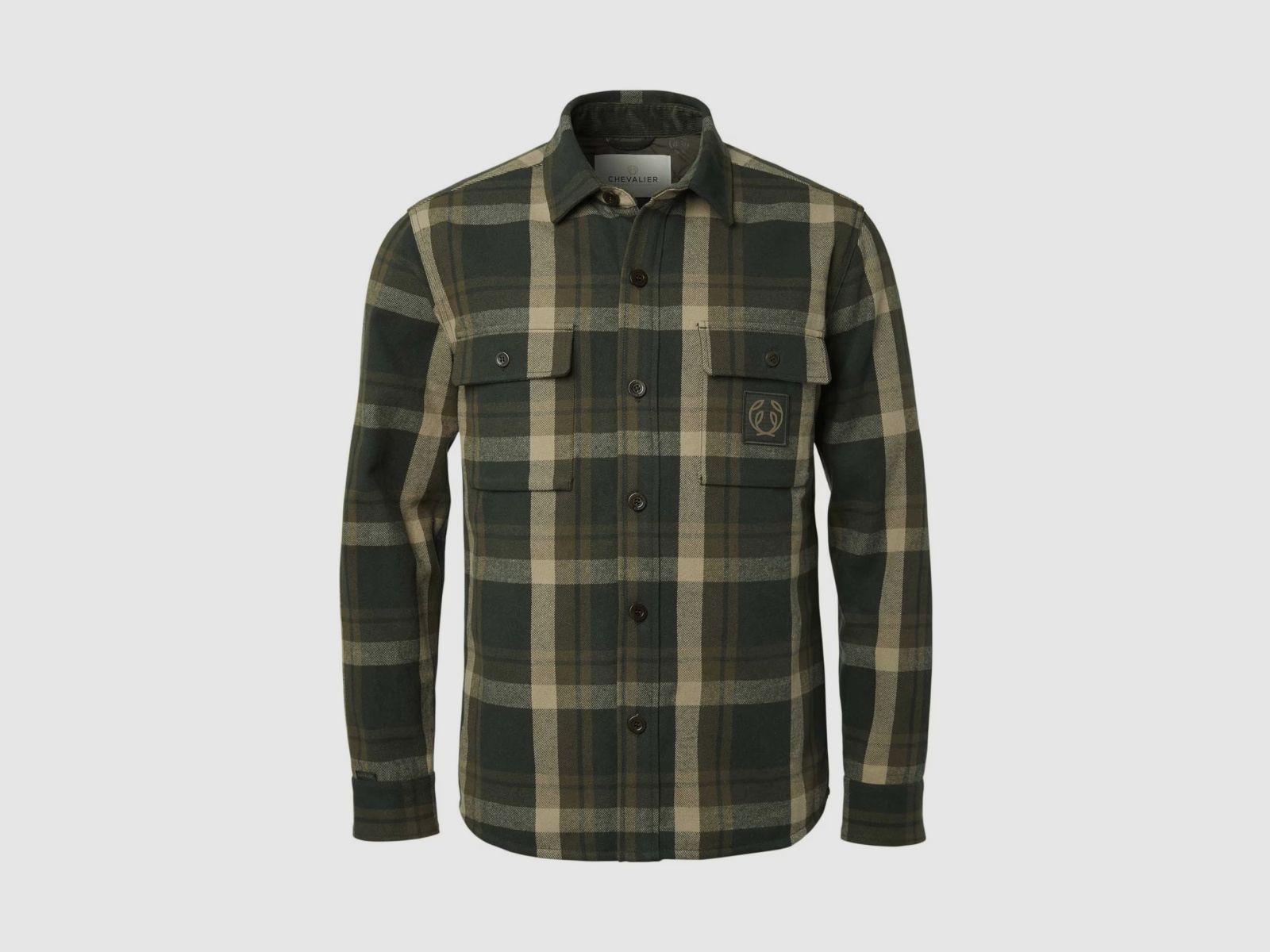 CHEVALIER Axe Overshirt Men Green Karo