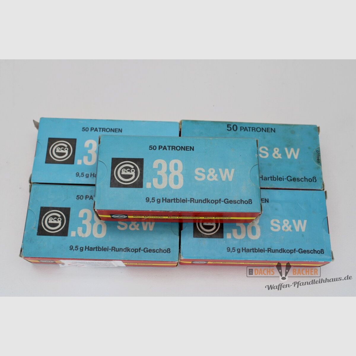 GECO .38 S&W Plomb Dur Tête Ronde 9,5g 50 Cartouches