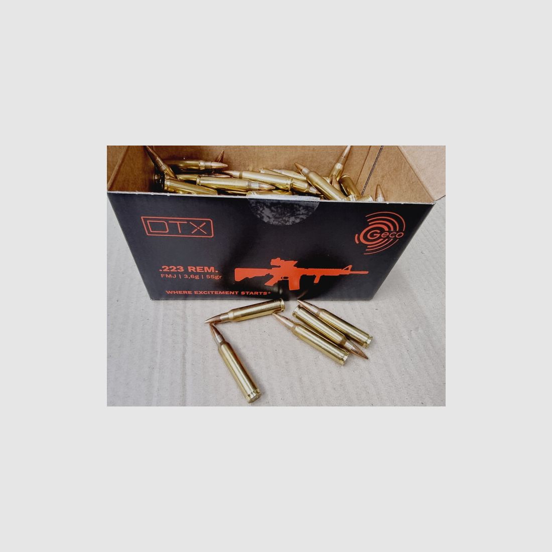 .223/55grs Geco DTX FMJ 600 stk.