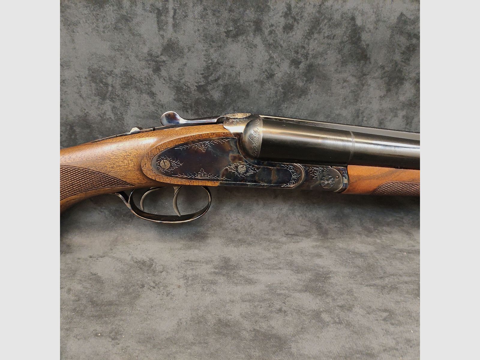 Huglu	 Huglu Kal.12/76  Mod. 201A Color Case "Coachgun" B2 Ware