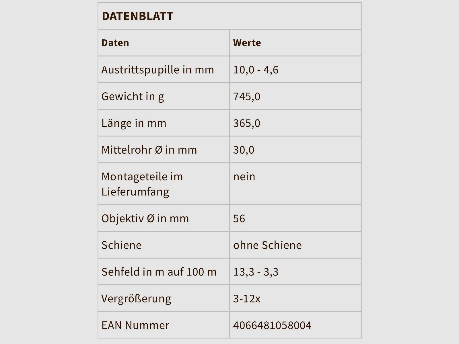 Zielfernrohr Minox 3-12x 56 Abs.4 inkl. Blaser Sattelmontage 