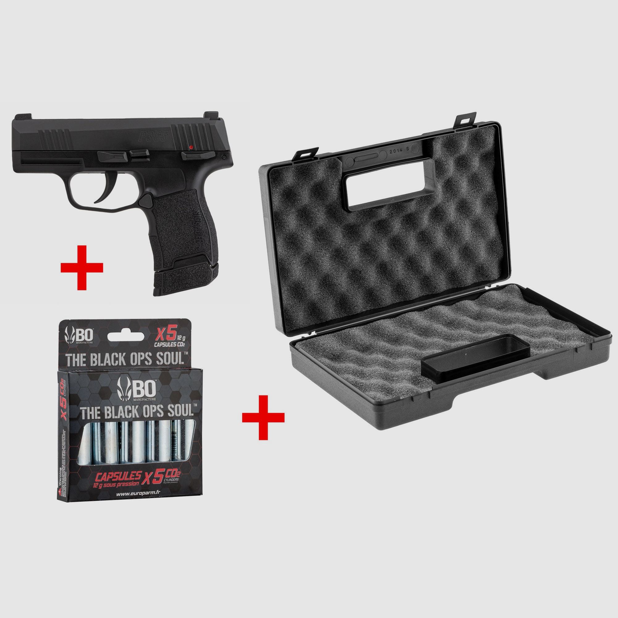 Pack SIG Sauer GBB P365 + Gun Case + Co2, image 1 of 5
