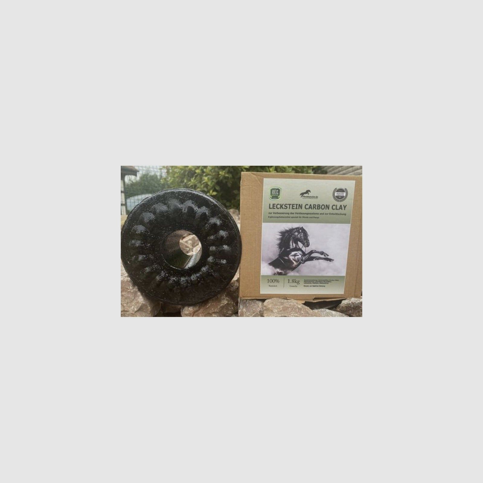 Sasso leccalecca per Cavalli e Pony Carbon Clay 1,8 kg