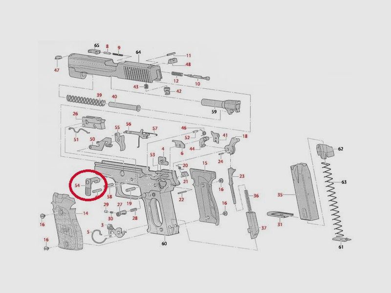 Sig Sauer UGR Levier de démontage pour P226, P220 et P229 - #54