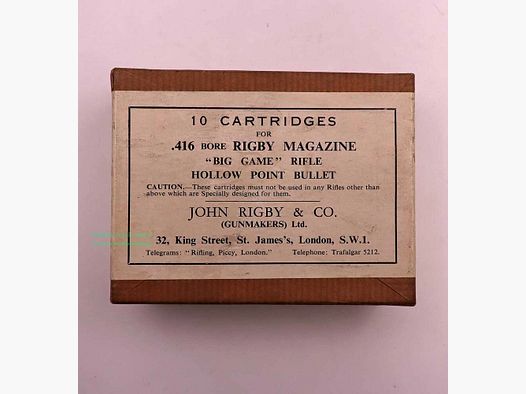 Rigby - Angleterre cartouches de fusil .416 Rigby
