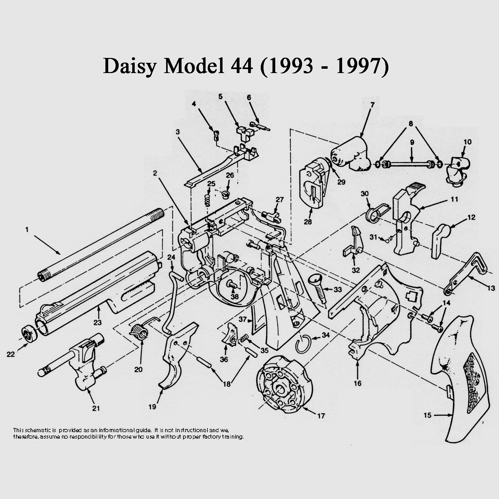 Vintage: 2 x CO2 Revolver "Daisy" Powerline 44 Diabolo 4,5