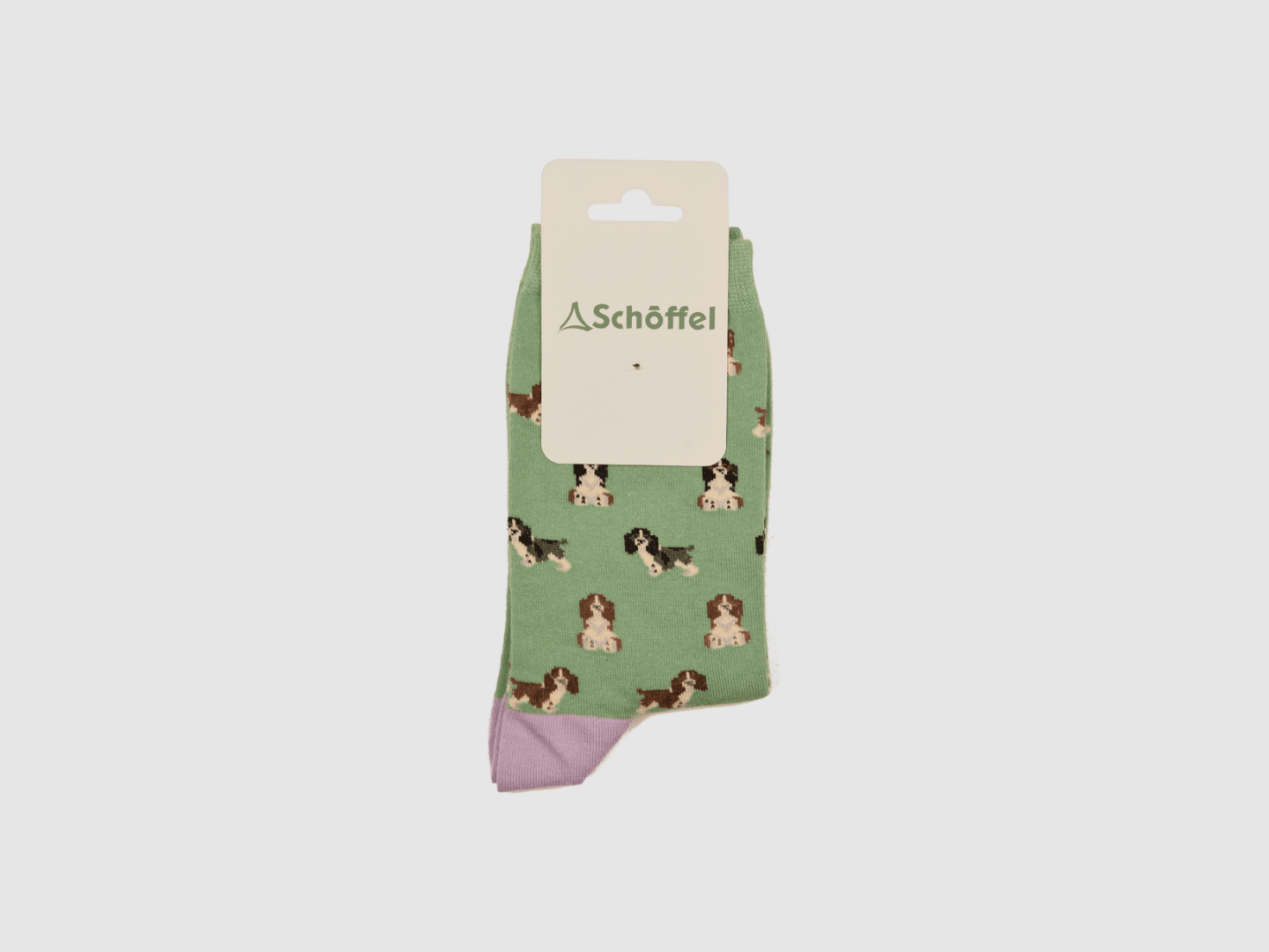Schöffel chaussette simple en coton pour femme Green Spaniel
