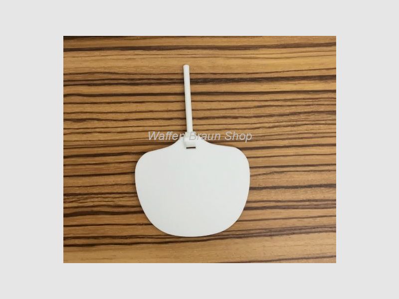 Abdeckscheibe für Schiessbrille oder Stirnband. Weiß, Kunstsstoff