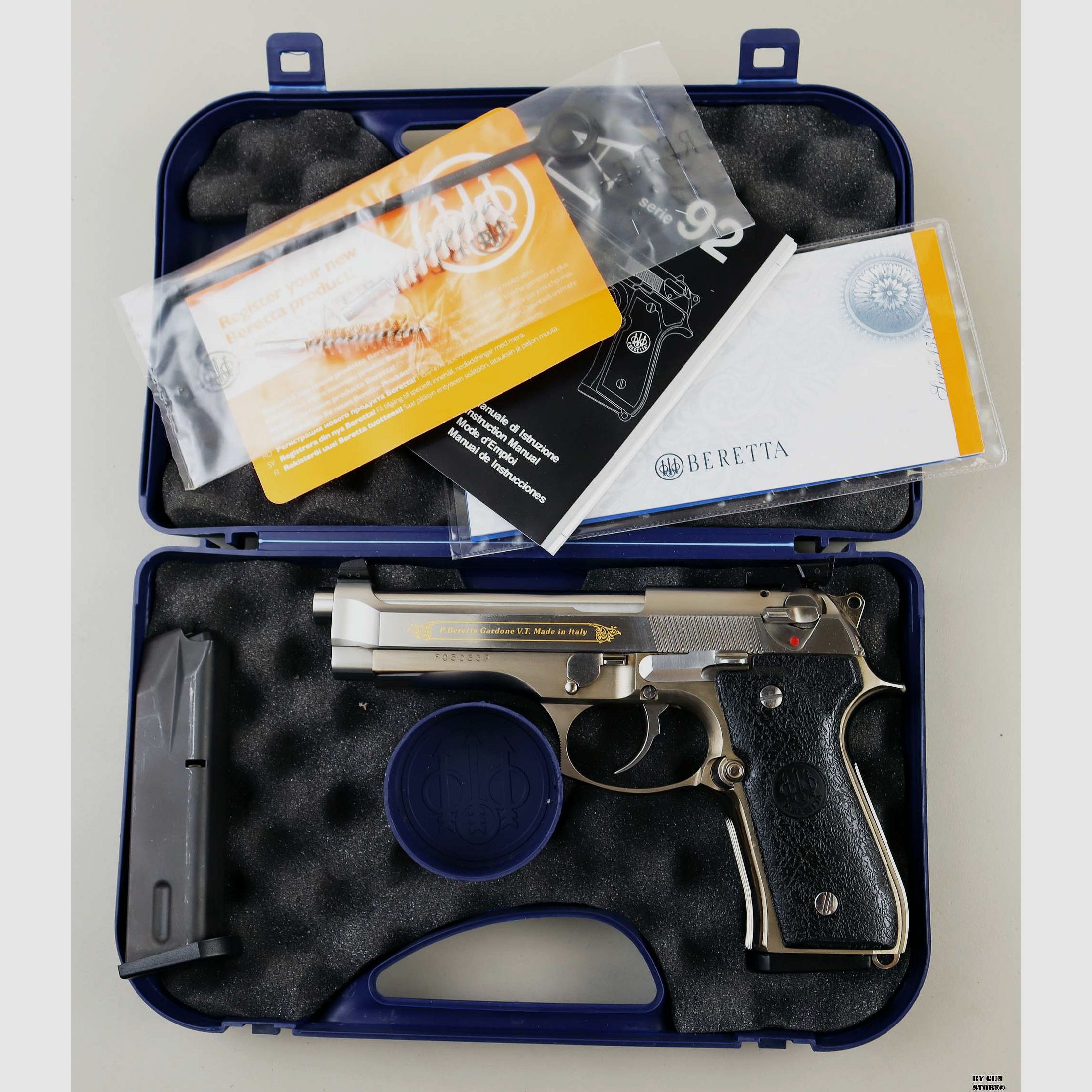Pistole Beretta mod. 98 FS Stainless Golden cal. 9×21 matr. F05053P, Bild 18 von 21