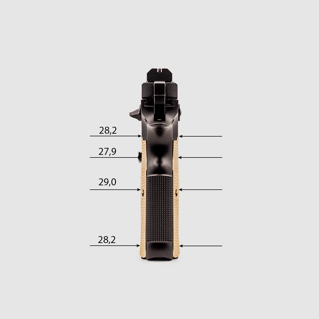 Eemann Tech Ultimate Brass Grips for KMR SPECTRA, Size: L, image 2 of 3