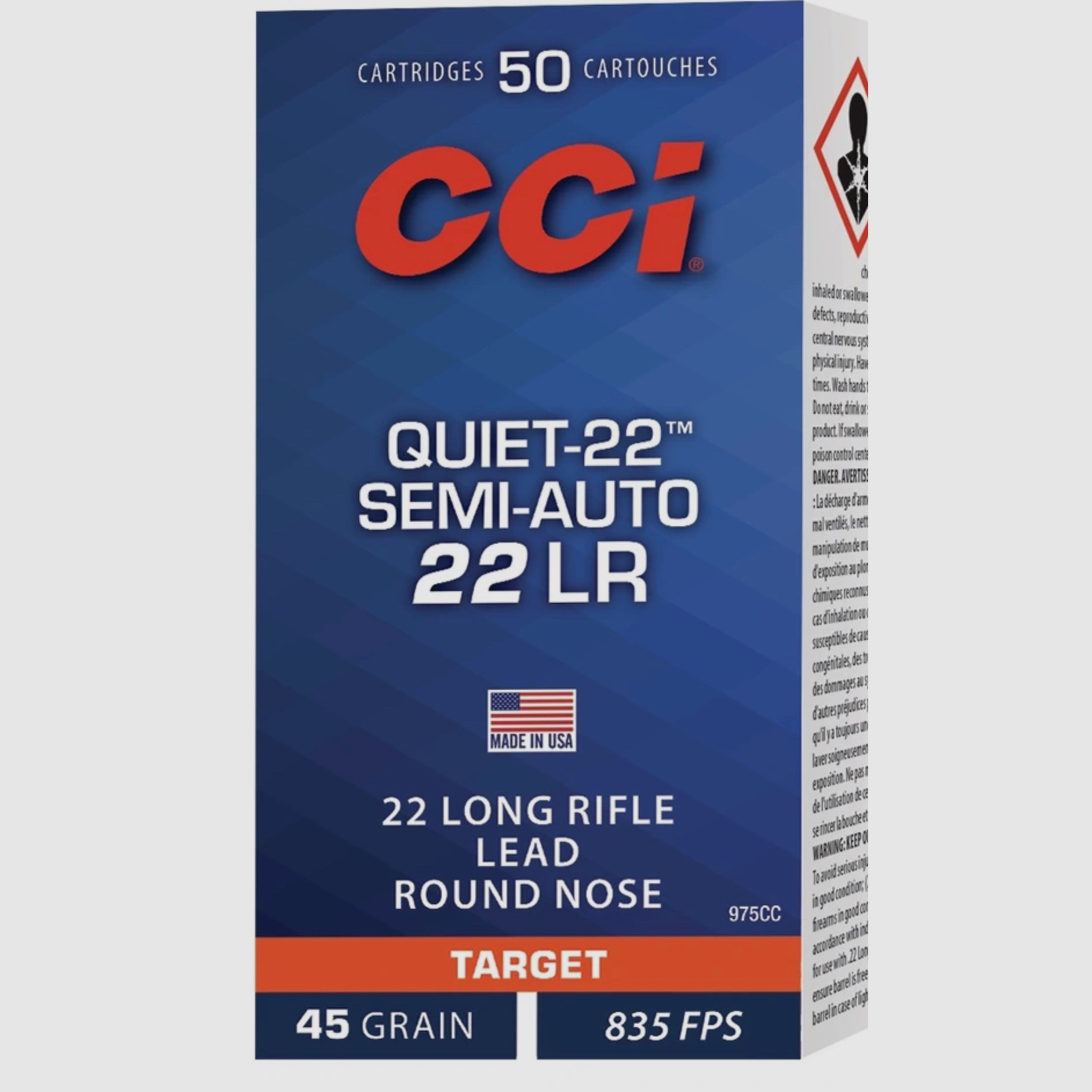 CCI 2004578 .22 lfb. Quiet Semi Auto LRN 2,9g 45grs.