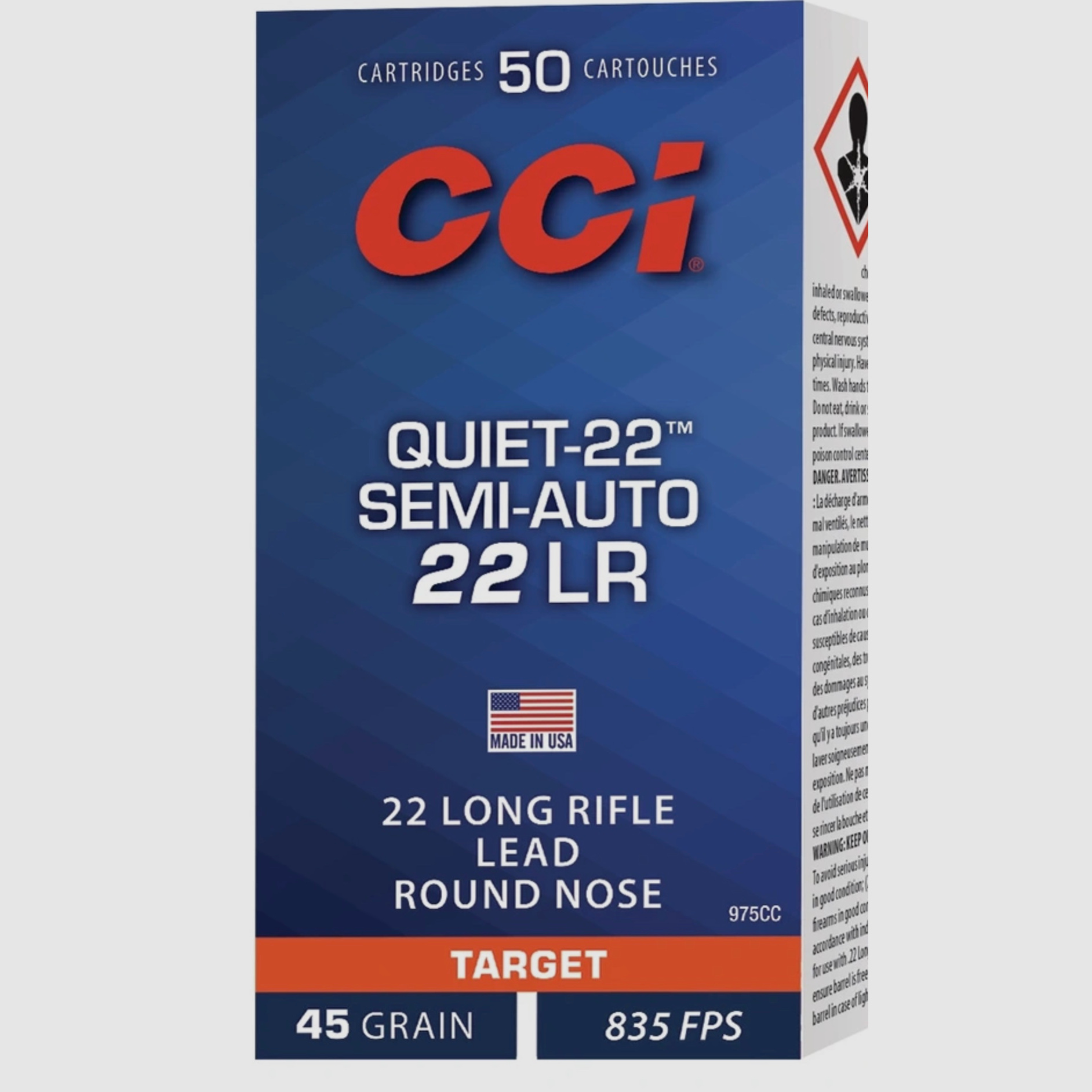 CCI 2004578 .22 lfb. Quiet Semi Auto LRN 2,9g 45grs.