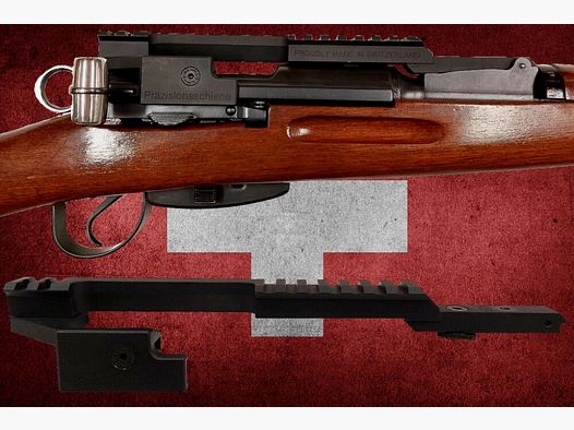 Fábrica de armas Glarner + Casa de comercio AG K31 Mira telescópica riel de montaje Picatinny carabina de ordenanza suiza Schmidt Rubin K31 SUIZA