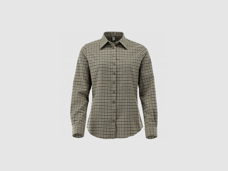 OS Trachten Dames Blouse (olijf/bruin) | 36