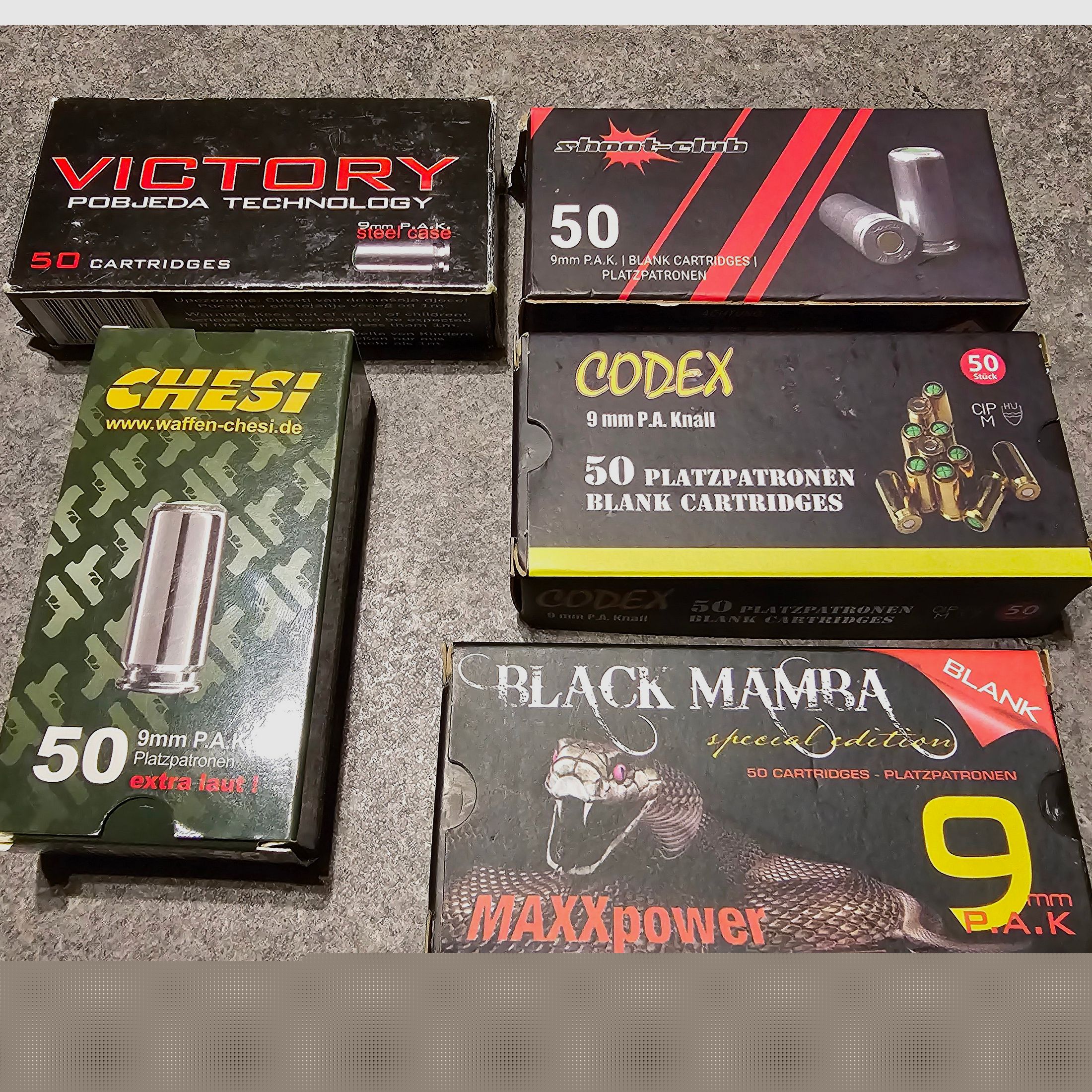 Platzpatronen für Schreckschusswaffen  Umarex Pobjeda Victory 9mm PAK RK 8mm