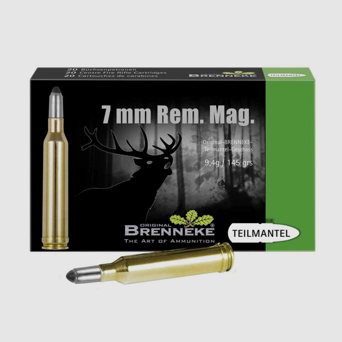 7 mm Rem. Mag. Basic Teilmantel 9,4g/145grs. Brenneke
