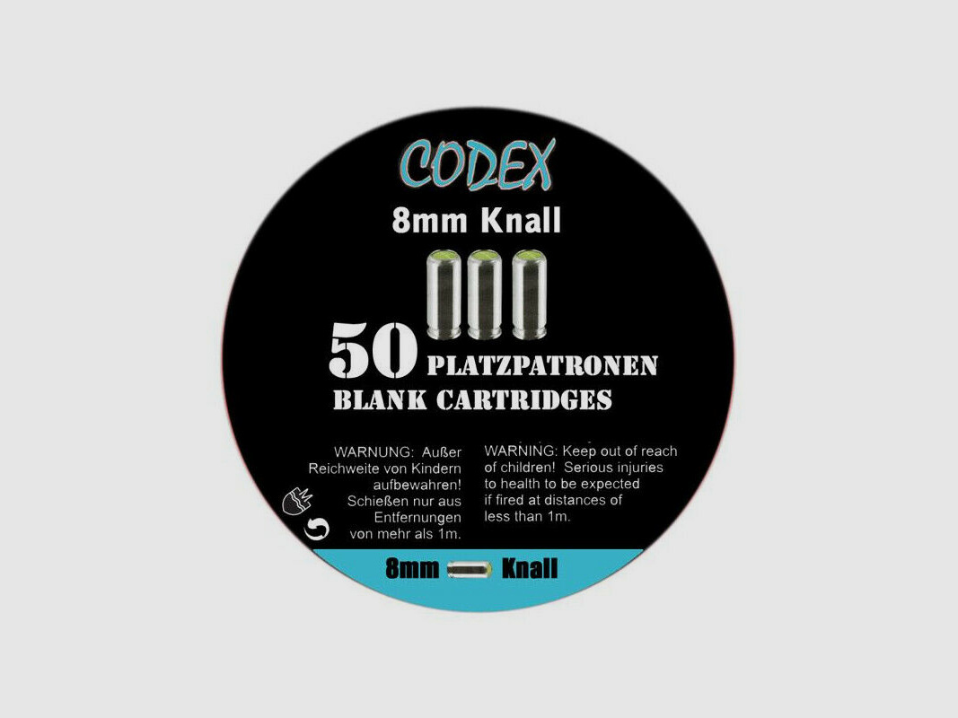 Codex nabojów 8 mm do strzałów ostrzegawczych