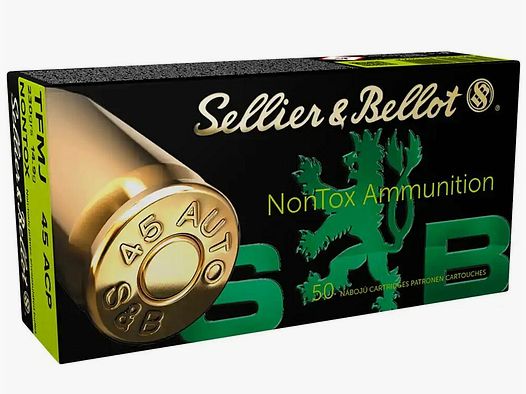 Sellier & Bellot	 .45 ACP Sellier & Bellot TFMJ NonTox 14,9g/230grs. - 1000 Schuss